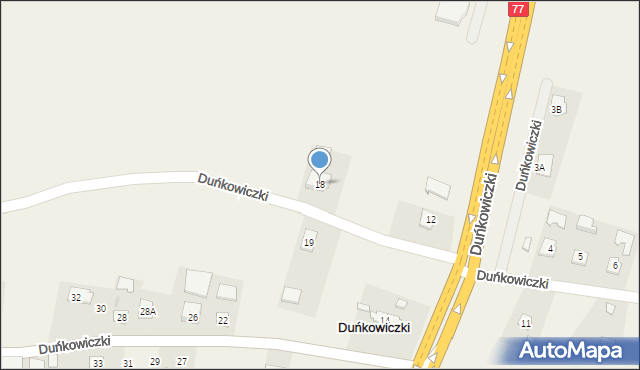 Duńkowiczki, Duńkowiczki, 18, mapa Duńkowiczki