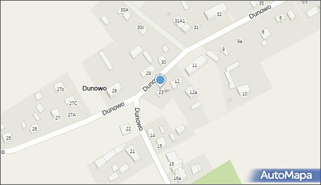 Dunowo, Dunowo, 13, mapa Dunowo