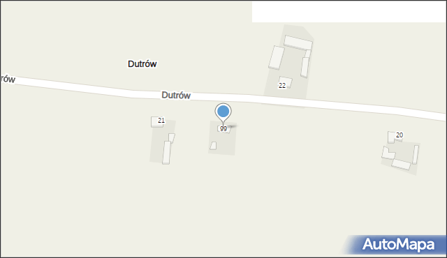 Dutrów, Dutrów, 99, mapa Dutrów