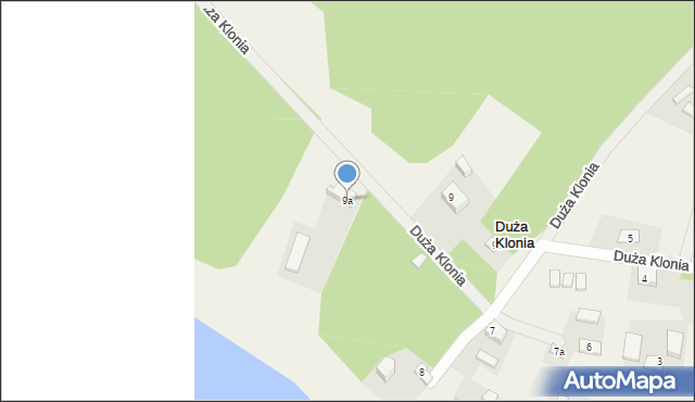 Duża Klonia, Duża Klonia, 9a, mapa Duża Klonia