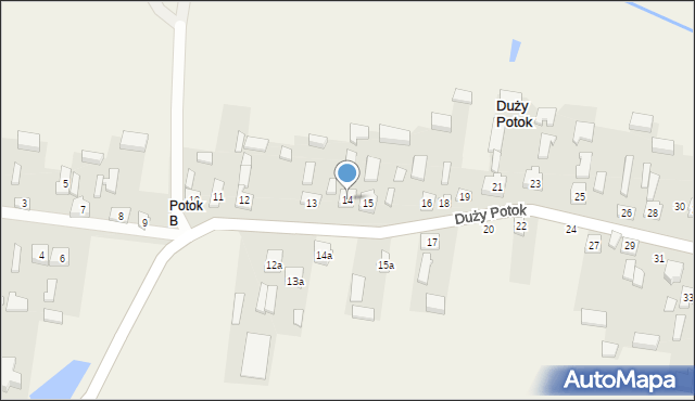 Duży Potok, Duży Potok, 14, mapa Duży Potok