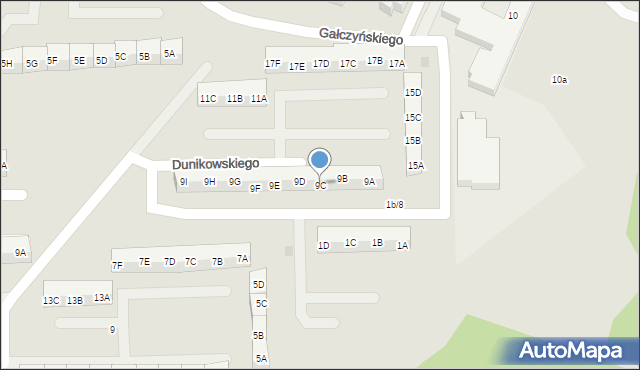 Gdańsk, Dunikowskiego Ksawerego, 9C, mapa Gdańska