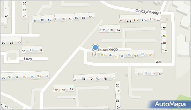 Gdańsk, Dunikowskiego Ksawerego, 9I, mapa Gdańska