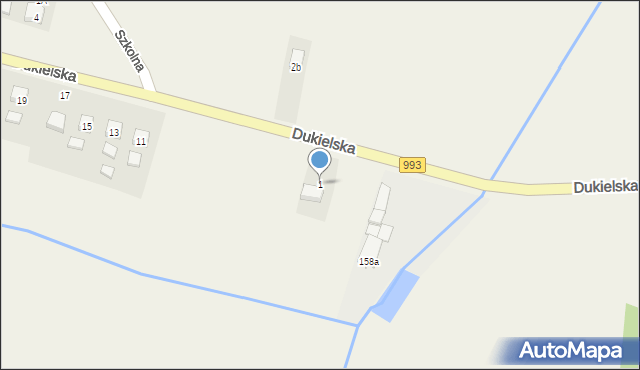 Głojsce, Dukielska, 1, mapa Głojsce