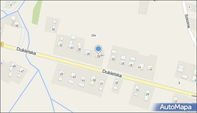 Głojsce, Dukielska, 24, mapa Głojsce