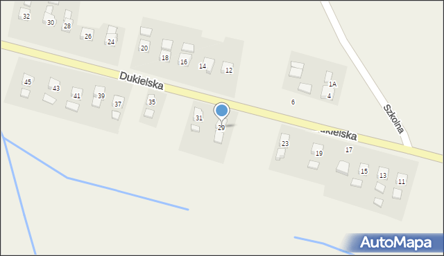 Głojsce, Dukielska, 29, mapa Głojsce