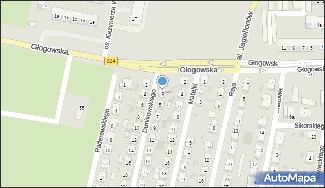 Góra, Dunikowskiego Ksawerego, 3, mapa Góra