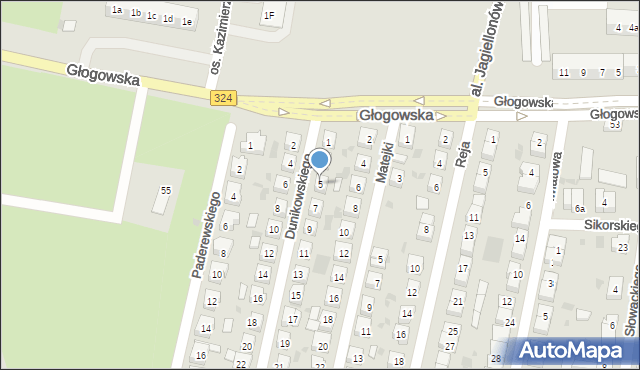 Góra, Dunikowskiego Ksawerego, 5, mapa Góra