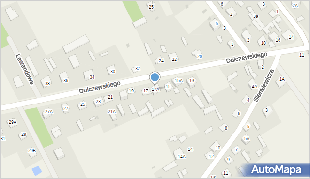 Goworowo, Dulczewskiego Stanisława, ks., 17A, mapa Goworowo