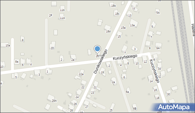 Imielin, Dunikowskiego Ksawerego, 20, mapa Imielin