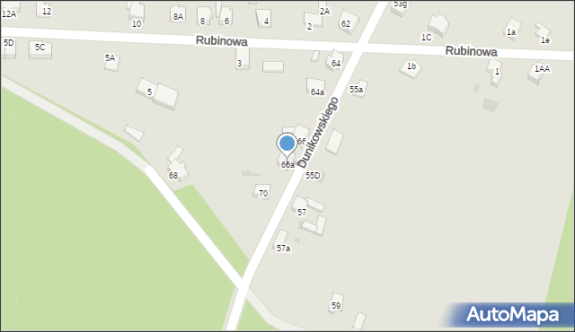 Imielin, Dunikowskiego Ksawerego, 66a, mapa Imielin