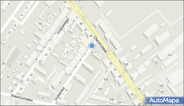 Inowrocław, Dubienka, 3, mapa Inowrocławia