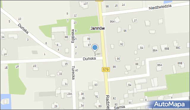 Janinów, Duńska, 2, mapa Janinów