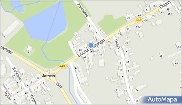 Jarocin, Ducha Świętego, 17, mapa Jarocin