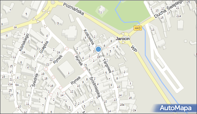 Jarocin, Ducha Świętego, 1A, mapa Jarocin