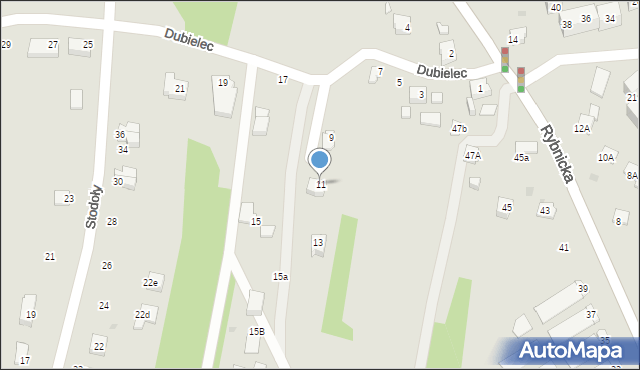 Jastrzębie-Zdrój, Dubielec, 11, mapa Jastrzębie-Zdrój