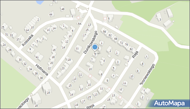Jelenia Góra, Dunikowskiego Ksawerego, 5, mapa Jelenia Góra