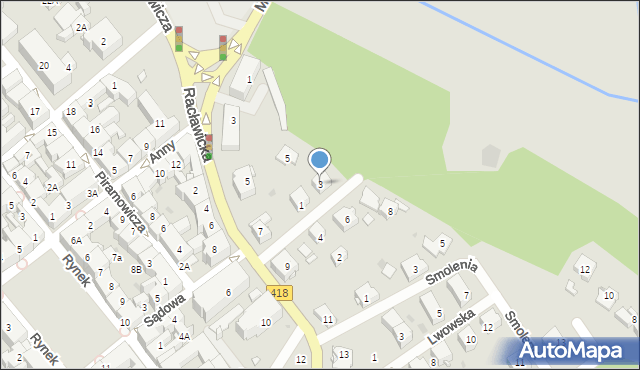 Kędzierzyn-Koźle, Dunajewskiego Isaaka, 3, mapa Kędzierzyna-Koźle