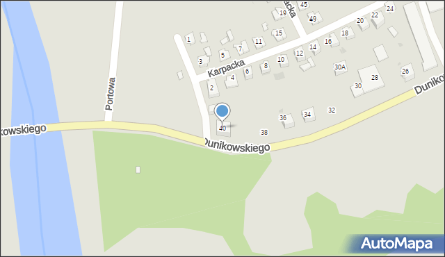 Kędzierzyn-Koźle, Dunikowskiego Ksawerego, 40, mapa Kędzierzyna-Koźle