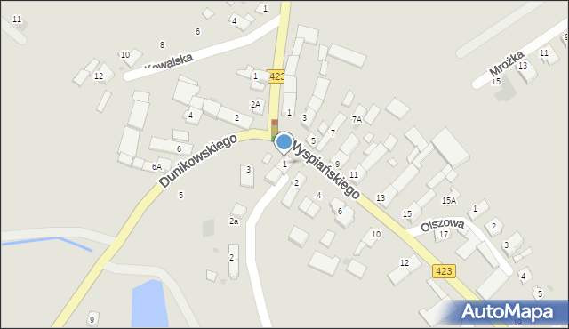 Kędzierzyn-Koźle, Dunikowskiego Ksawerego, 1, mapa Kędzierzyna-Koźle