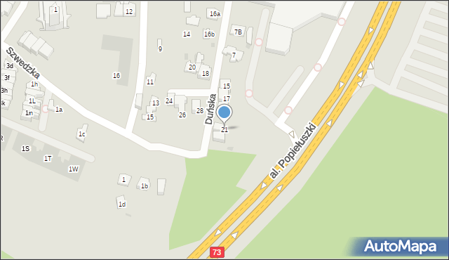Kielce, Duńska, 21, mapa Kielc
