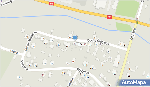 Kłodawa, Ducha Świętego, 19, mapa Kłodawa