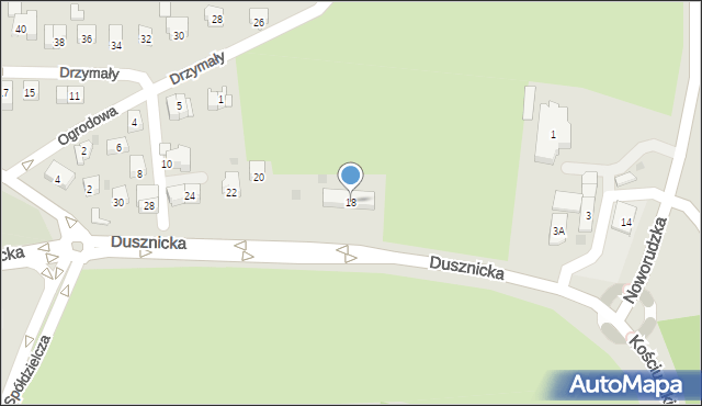 Kłodzko, Dusznicka, 18, mapa Kłodzka