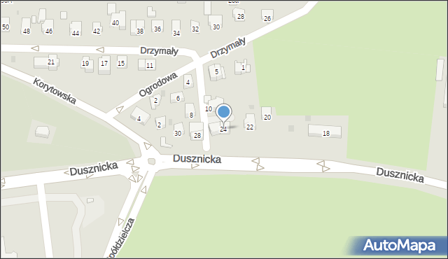Kłodzko, Dusznicka, 24, mapa Kłodzka