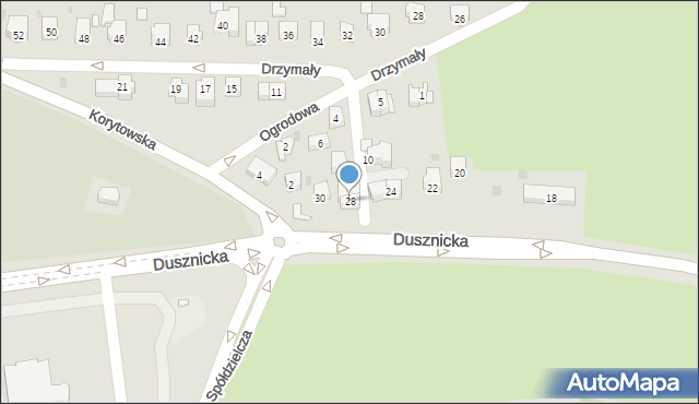 Kłodzko, Dusznicka, 28, mapa Kłodzka