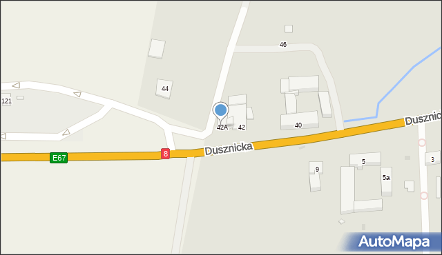 Kłodzko, Dusznicka, 42A, mapa Kłodzka