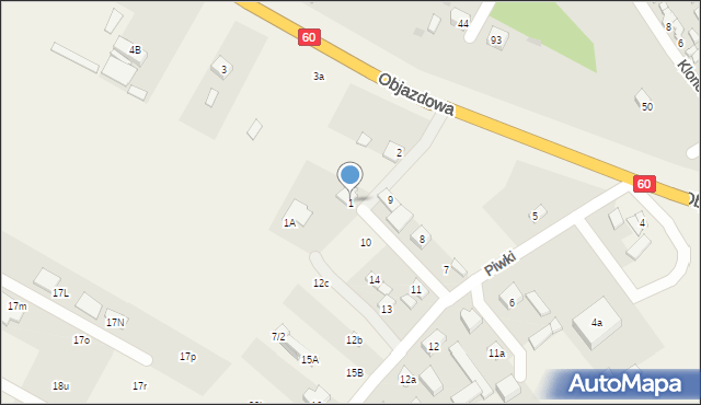 Leszczynek, Dudki, 1, mapa Leszczynek