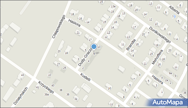 Leszno, Dudy-Gracza Jerzego, 6, mapa Leszno