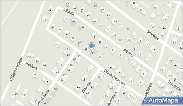Leszno, Dunikowskiego Ksawerego, 16, mapa Leszno