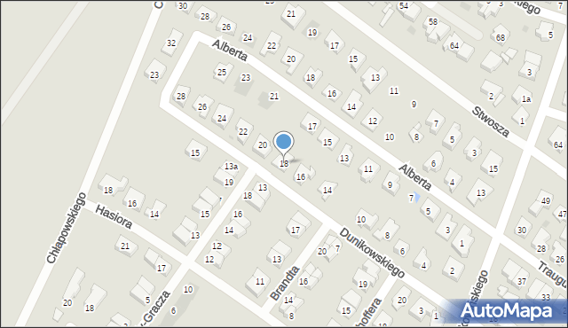Leszno, Dunikowskiego Ksawerego, 18, mapa Leszno