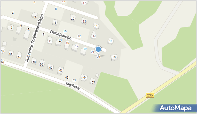 Lipusz, Dunajskiego Piotra, ks., 23, mapa Lipusz