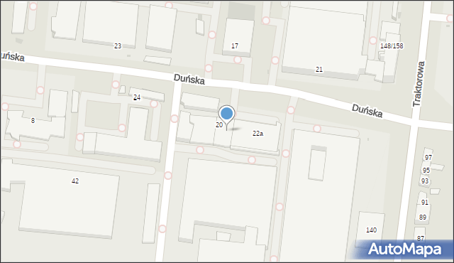 Łódź, Duńska, 22, mapa Łodzi