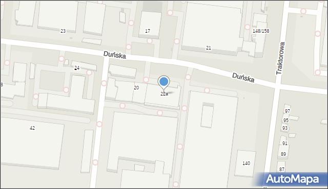 Łódź, Duńska, 22a, mapa Łodzi