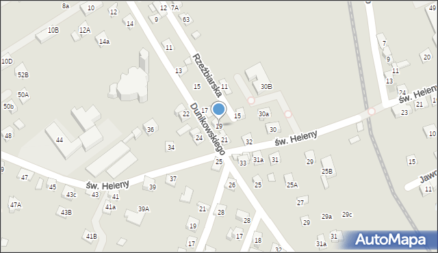 Nowy Sącz, Dunikowskiego Ksawerego, 19, mapa Nowego Sącza