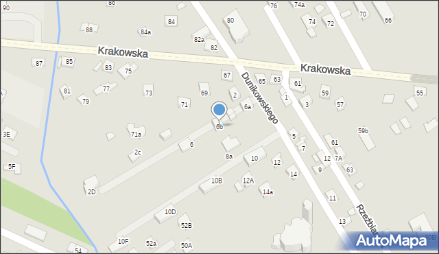 Nowy Sącz, Dunikowskiego Ksawerego, 6b, mapa Nowego Sącza