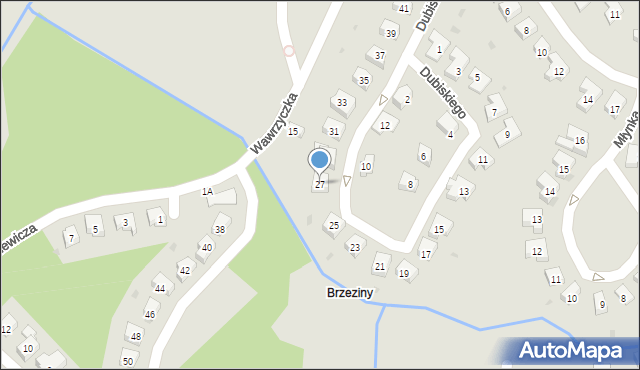 Olsztyn, Dubiskiego Józefa, 27, mapa Olsztyna