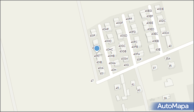 Ołtarzew, Duchnicka, 40IC, mapa Ołtarzew