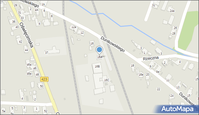 Opole, Dunikowskiego Ksawerego, 16A, mapa Opola