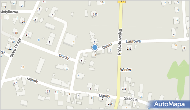 Opole, Duszy Franciszka, ks., 3, mapa Opola