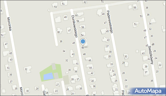 Piaseczno, Dunikowskiego Ksawerego, 50, mapa Piaseczno