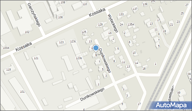 Piła, Dunikowskiego Ksawerego, 9, mapa Piły