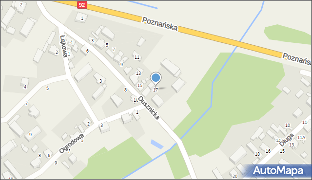 Podrzewie, Dusznicka, 17, mapa Podrzewie