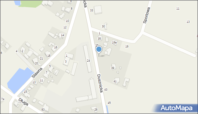 Podrzewie, Dusznicka, 39, mapa Podrzewie