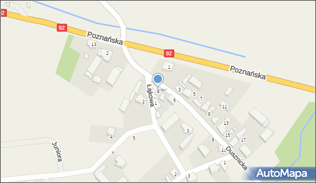 Podrzewie, Dusznicka, 4, mapa Podrzewie