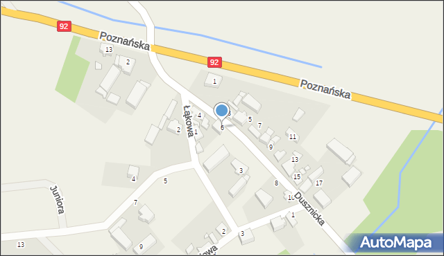 Podrzewie, Dusznicka, 6, mapa Podrzewie