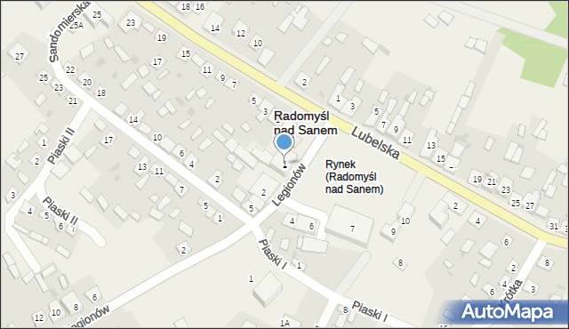 Radomyśl nad Sanem, Duży Rynek, 1, mapa Radomyśl nad Sanem